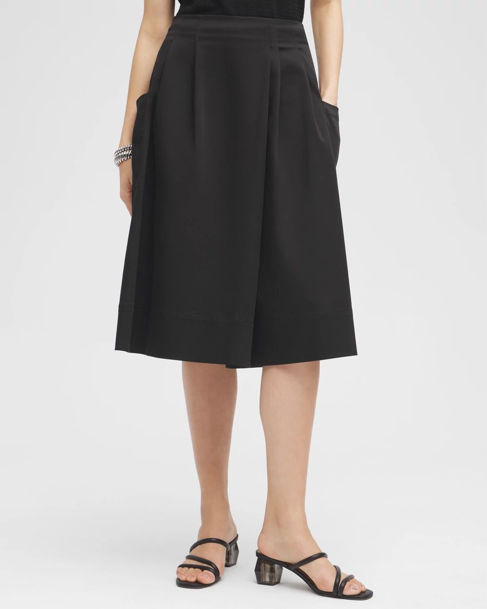 ★chemehc★BOW CULOTTES SKIRT (BLACK)★正規品/韓国送料込 Lyocell Skirt EMMI - Black | COOSH